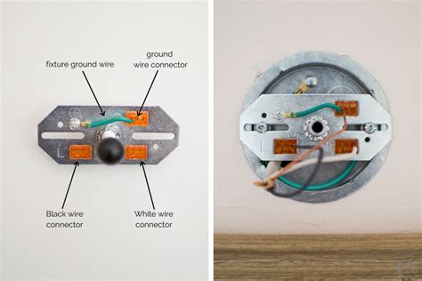 utube no junction box to mount vanity fixture|junction box for lights.